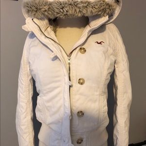 Hollister fur lined winter coat